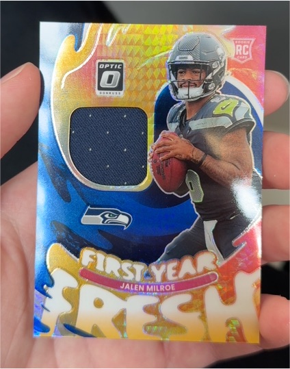 2025 Panini Donruss Optic First Year Fresh Patch #FYFBH-JME Jalen Milroe — front