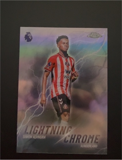 2024 Topps Chrome Lightning Chrome #Simon Adingra Sunderland — front