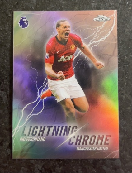 2017-18 Topps Chrome UEFA CL Lightning Strike Rio Ferdinand — front