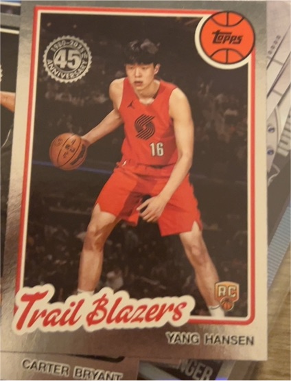 2025 Topps 45th Anniversary #80BK-62 Yang Hansen — front