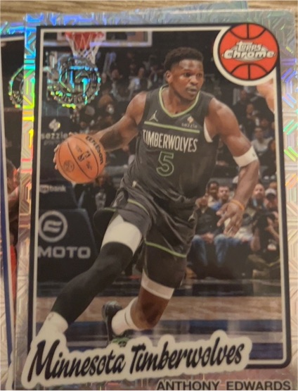 2025-26 Topps Chrome 1980-81 Mojo Refractor #TC-AE Anthony Edwards — front