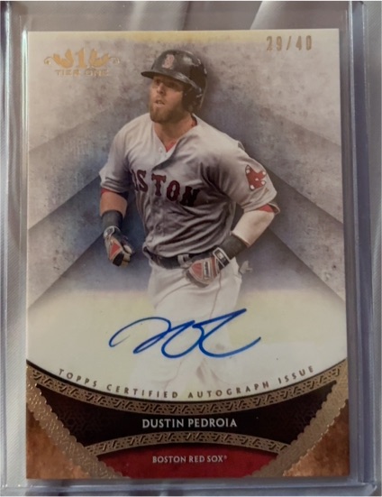 2024 Topps Tier One #29 Dustin Pedroia — front