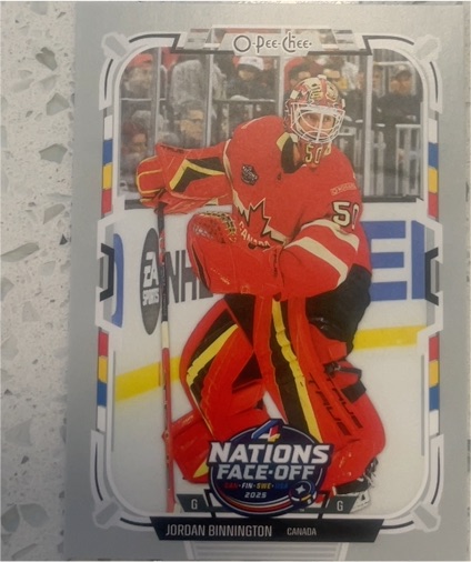 2025-26 O-Pee-Chee 4 Nations Face-Off #507 Jordan Binnington — front