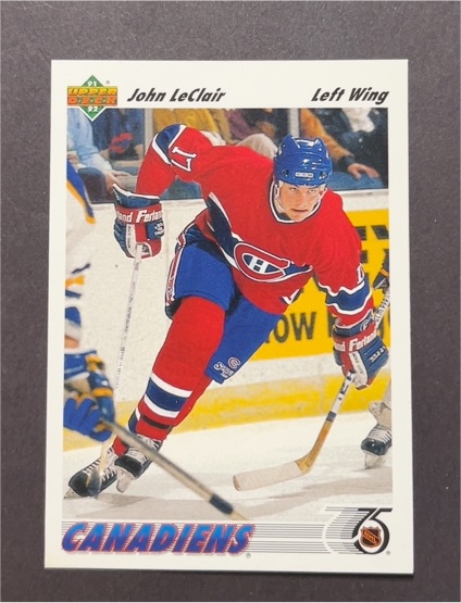 1991-92 Upper Deck #345 John LeClair — front