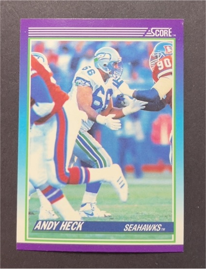 1990 Score #160 Andy Heck Seattle Seahawks — front