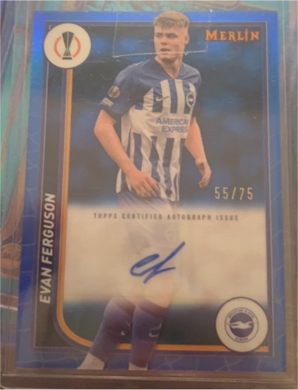 2023-24 Topps Merlin UEFA Club Competitions #AU-EF Evan Ferguson — front
