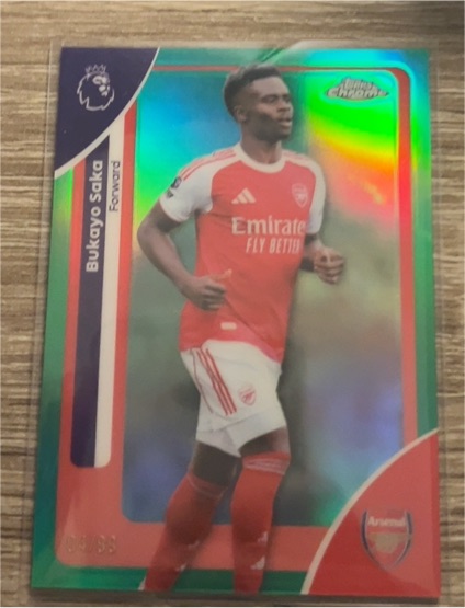 2026 Topps Chrome Premier League #13 Bukayo Saka — front