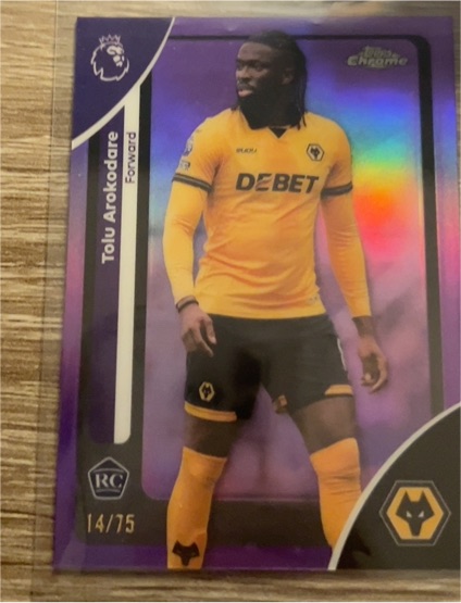 2026 Topps Chrome Premier League #191 Tolu Arokodare — front