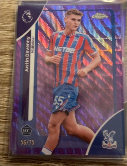 2026 Topps Chrome Premier League #71 Justin Devenny — front