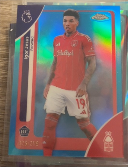 2026 Topps Chrome Premier League #151 Igor Jesus — front