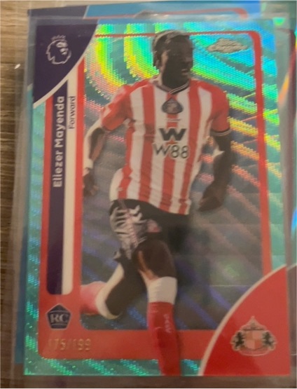 2026 Topps Chrome Premier League #162 Eliezer Mayenda Sunderland RC — front