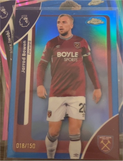 2026 Topps Chrome Premier League #182 Jarrod Bowen — front