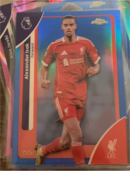 2026 Topps Chrome Premier League #117 Alexander Isak — front