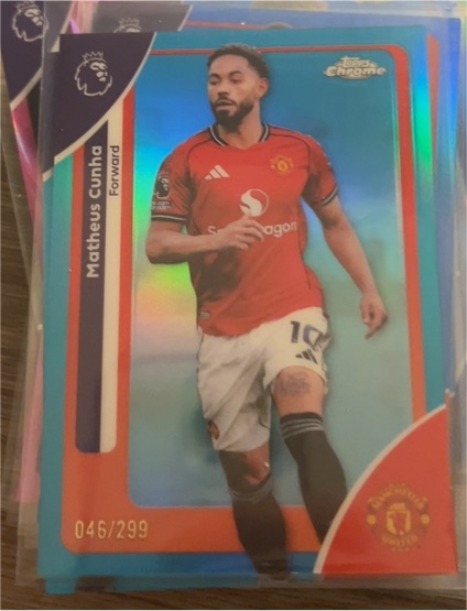 2026 Topps Chrome Premier League #134 Matheus Cunha — front