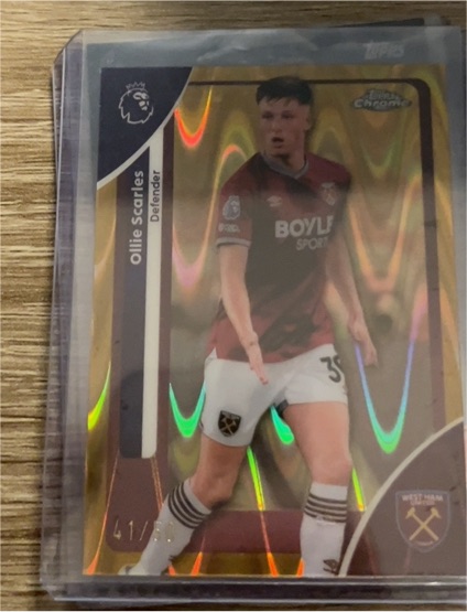 2026 Topps Chrome Premier League #189 Ollie Scarles — front