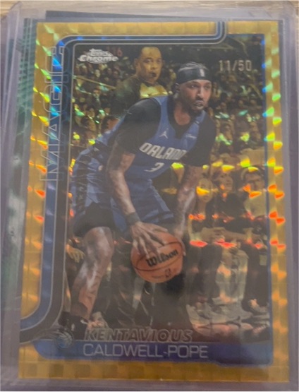 2025-26 Topps Chrome #143 Kentavious Caldwell-Pope Gold Pulsar Refractor — front