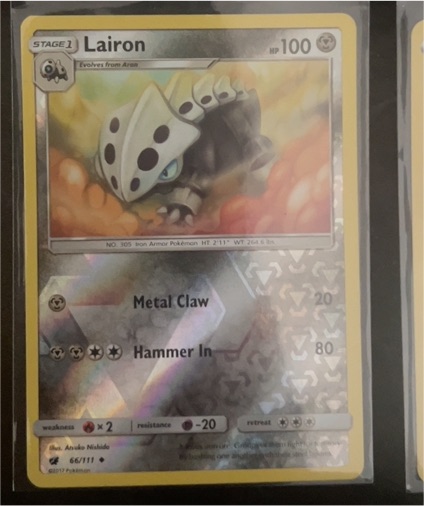 2017 Pokemon Sun & Moon Crimson Invasion #66 Lairon — front