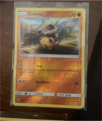 2017 Pokémon SM Crimson Invasion #52 Cubone — front