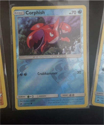 2017 Pokemon SM Crimson Invasion #24 Corphish — front