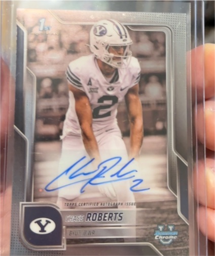 2025 Bowman University Chrome #BCA-CR Chase Roberts — front