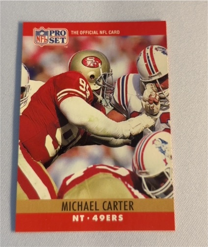 1990 Pro Set #285 Michael Carter San Francisco 49ers — front