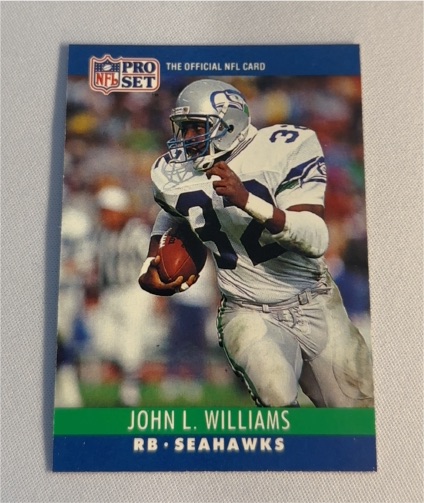 1990 Pro Set #306 John L. Williams — front