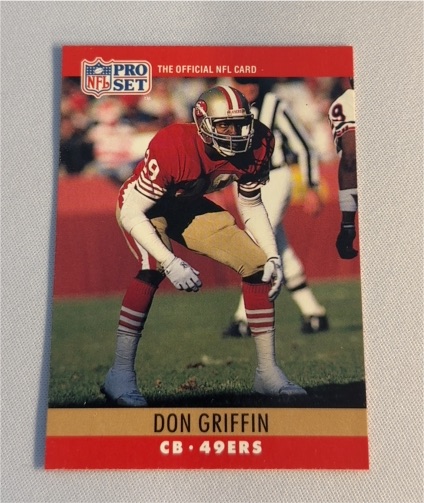 1990 Pro Set #288 Don Griffin San Francisco 49ers — front