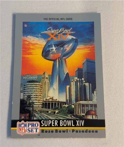 1990 Pro Set Super Bowl XIV #14 Pittsburgh Steelers vs Los Angeles Rams — front