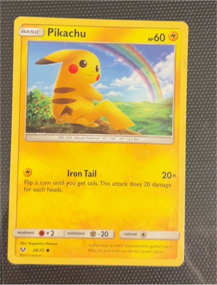 2017 Pokémon Sun & Moon Shining Legends #28 Pikachu — front