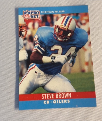 1990 Pro Set #117 Steve Brown Houston Oilers — front