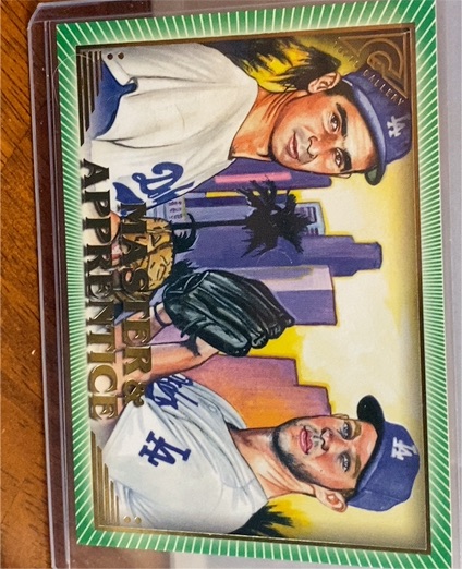 2019 Topps Gallery Master & Apprentice #MA-KK Sandy Koufax / Clayton Kershaw — front