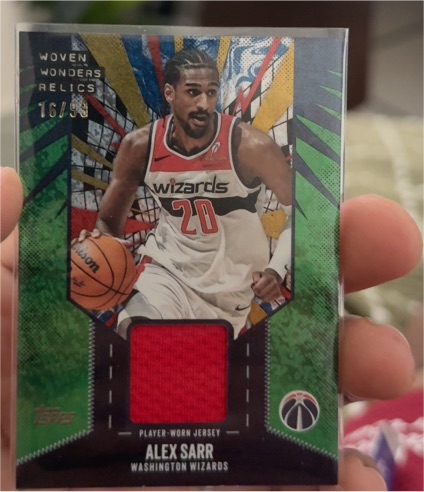 2025-26 Topps Woven Wonders Relics #WW-AS Alex Sarr — front