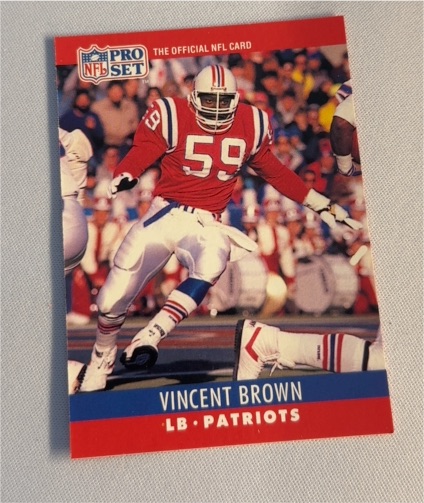 1990 Pro Set #201 Vincent Brown — front