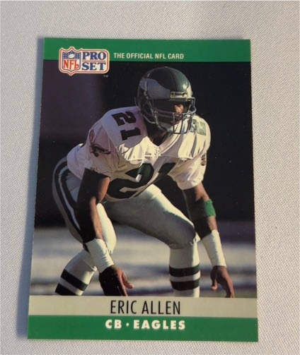1990 Pro Set #243 Eric Allen — front