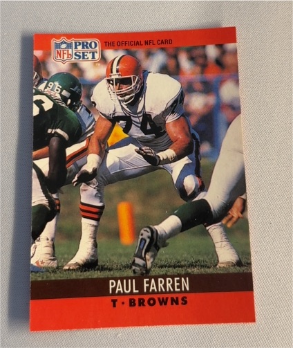 1990 Pro Set #69 Paul Farren — front