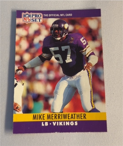 1990 Pro Set #192 Mike Merriweather Minnesota Vikings — front