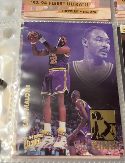 1993-94 Fleer Ultra #4 Karl Malone Rebound King — front
