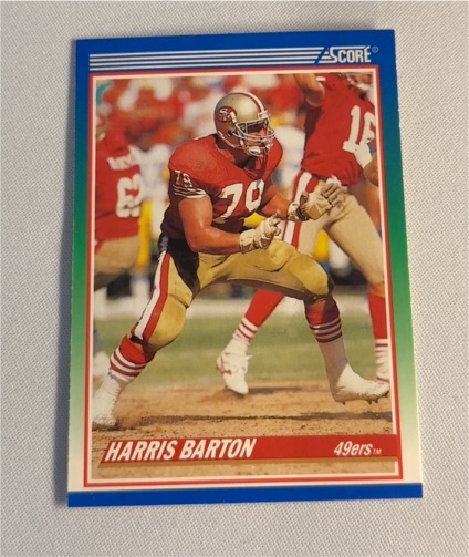 1990 Score #395 Harris Barton — front