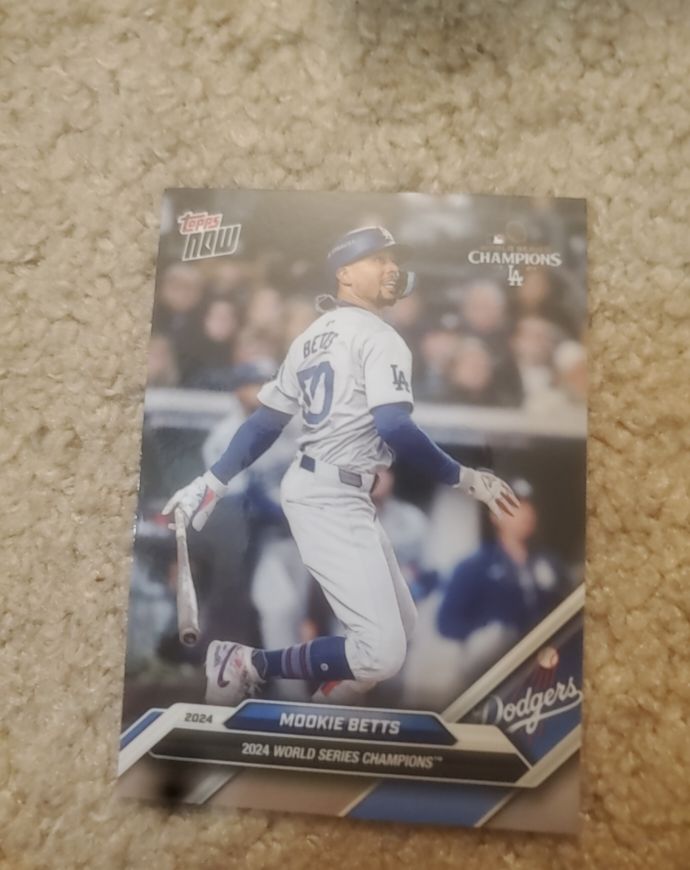 2024 Topps Now #WS-9 Mookie Betts Los Angeles Dodgers 2024 World Series Champions — front