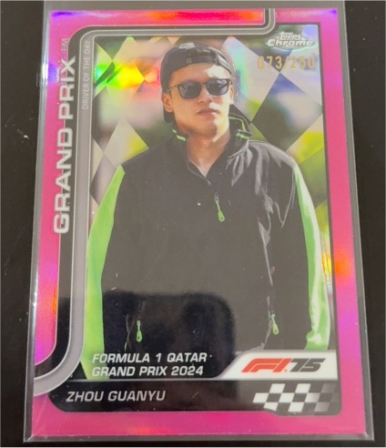 2025 Topps Chrome Formula 1 #144 Zhou Guanyu Grand Prix Driver Of The Day — front
