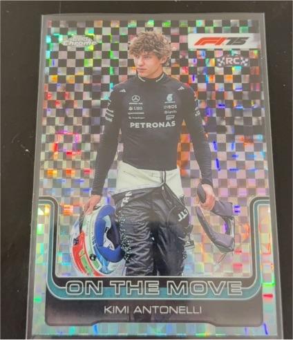 2025 Topps Chrome F1 #185 Kimi Antonelli On The Move — front