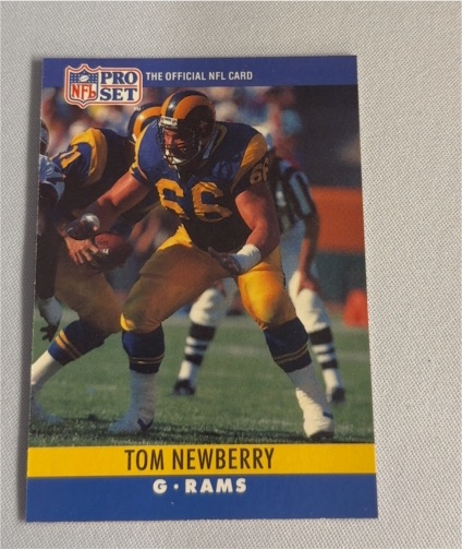 1990 Pro Set #170 Tom Newberry Los Angeles Rams — front
