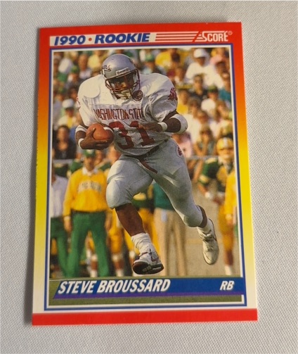 1990 Score #655 Steve Broussard Rookie Card — front