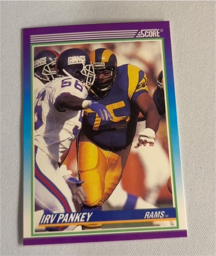 1990 Score #519 Irv Pankey — front