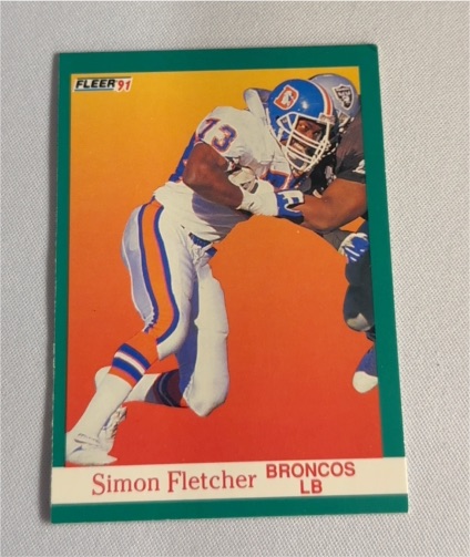 1991 Fleer #46 Simon Fletcher Denver Broncos — front