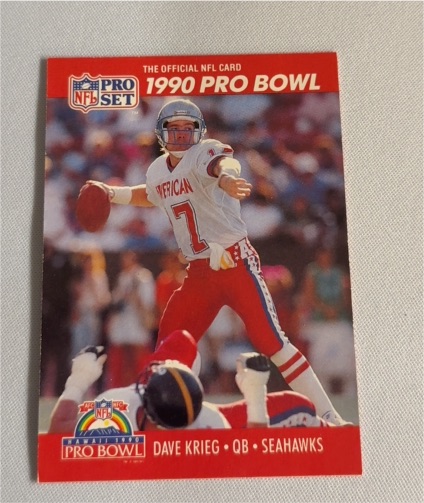 1990 Pro Set #349 Dave Krieg — front