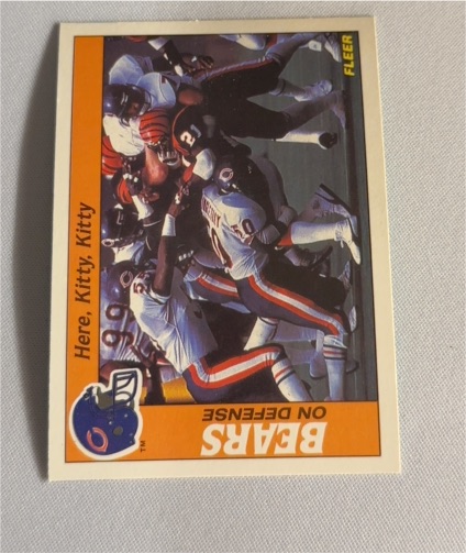 1988 Fleer Team Action #30 Here, Kitty Kitty Chicago Bears — front