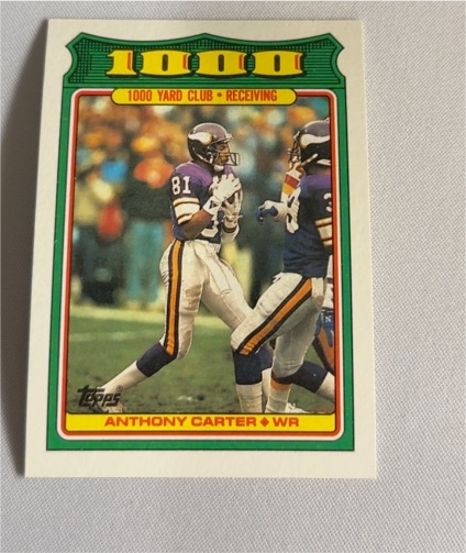 1988 Topps 1000 Yard Club #12 Anthony Carter — front