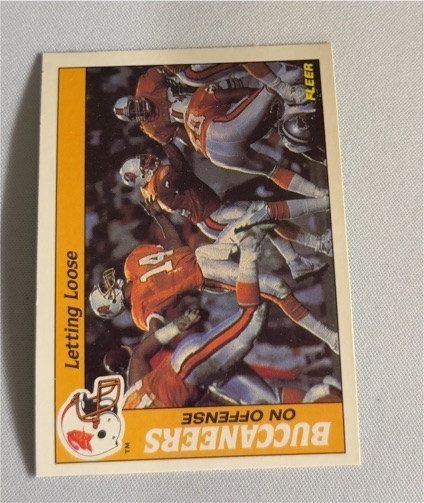 1988 Fleer Team Action #31 Letting Loose Tampa Bay Buccaneers — front
