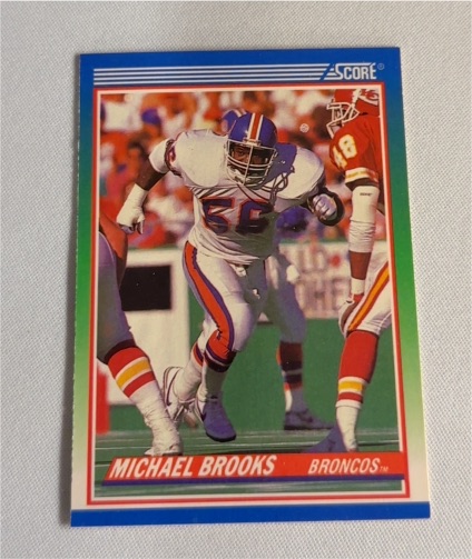 1990 Score #384 Michael Brooks Denver Broncos — front